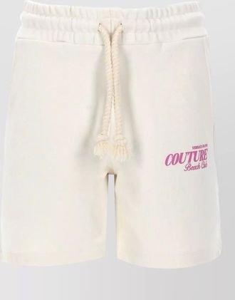 Versace Jeans Couture logo shorts relaxed fit elastic waistband drawstring