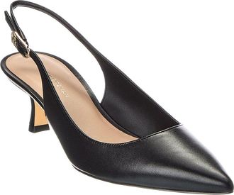 Stuart Weitzman Isla 50 Leather Slingback Pump