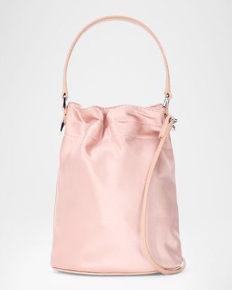 Staud Lila Mini Satin Top-Handle Bag