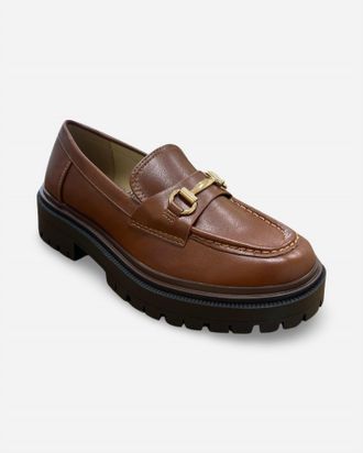 Soda Womens Theos Platform Loafer In Cognac