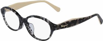 Ferragamo Ladies Tortoise Rectangular Eyeglass Frames Sf2856A 056 - 52