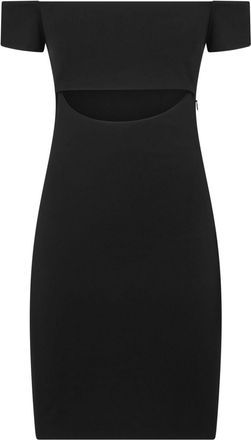 Dsquared2 cut-out Bardot-neck minidress - women - Viscose/Spandex/Elastane - M - Black