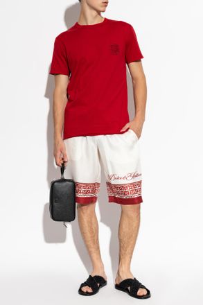 Dolce & Gabbana T-shirt With Raw Finish, Mens, Red