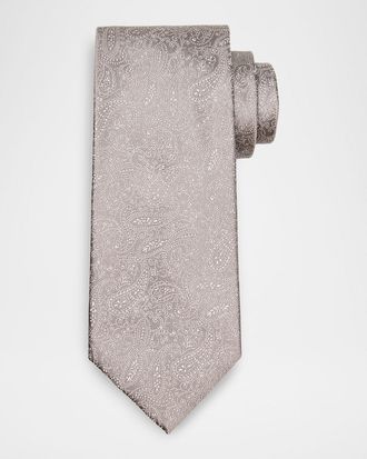 Charvet Mens Multi-Paisley Silk Tie