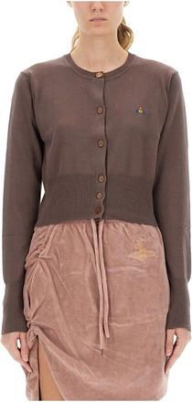 Vivienne Westwood Cardigan corto Bea - - Knitwear - Donna - Marrone - M