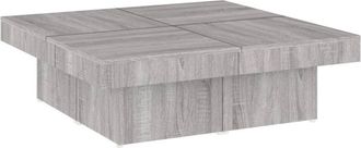 vidaXL Coffee Table Grey Sonoma 90x90x28 cm Engineered Wood Vidaxl
