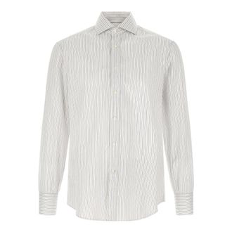 Brunello Cucinelli Striped Button Shirt - male - Brunello Cucinelli - Formal Shirts - Multicolor - 3XL - Shirts