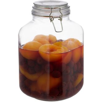 Relaxdays Relaxdays - 4 X Tarros Herm&eacute;ticos, Para Conservas, Con Tap&oacute;n, Anillo De Goma, Frasco De Cocina, Xxl, 3l, Transparente
