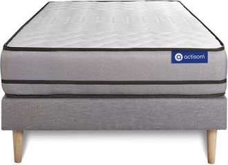 Actisom Actisom - Somier Gris + Colch&oacute;n Con L&aacute;tex Y Espuma Viscoel&aacute;stica 80 X 200