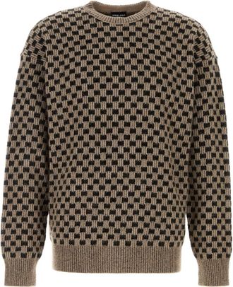 Giorgio Armani Embroidered Viscose Blend Sweater