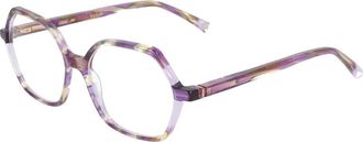 Etnia Barcelona Glasses, unisex, Purple, 53 MM, Modern Irregular Eyeglasses Ceres 51O