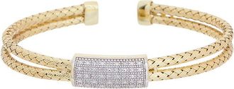Meshmerise 18K Plated 0.15 Ct. Tw. Diamond Mesh Bangle
