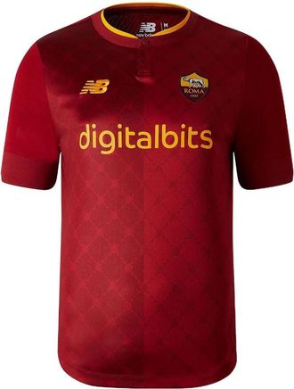 New Balance 22/23 As Roma Home Jersey Asia Sizing Burgundy Yellow MT231244-HME