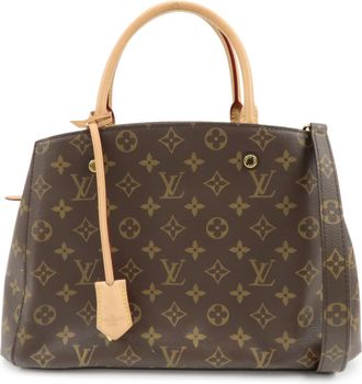 Louis Vuitton Montaigne Monogram Canvas Brown Canvas Handbag (Pre-Owned)