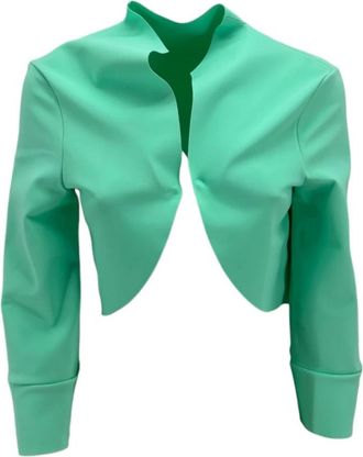La Petite Robe Di Chiara Boni Jersey Bolero - Dames - Zomerjassen - Blauw - XL - Jassen