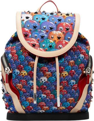 Christian Louboutin Multi-Color Nylon Leather Rubber Backpack (Pre-Owned)