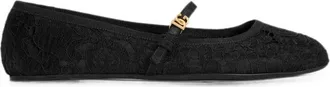 Dolce & Gabbana Black Logo Ballet Flats