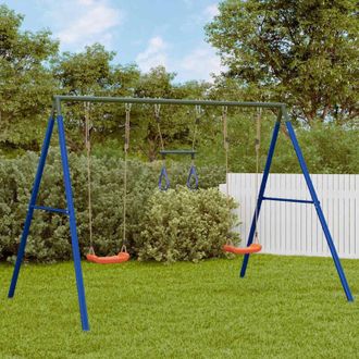 vidaXL Juego De Columpios De Exterior Con Columpios Y Trapecio Vidaxl