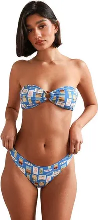 Dippin' Daisy's Swimwear Lotus Bandeau Bikini Top in Cote Dazur at Nordstrom, Size X-Large