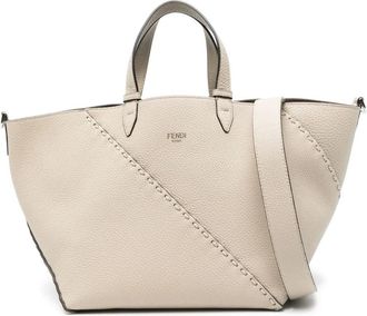 Fendi small Selleria Diagonal tote bag - Neutrals