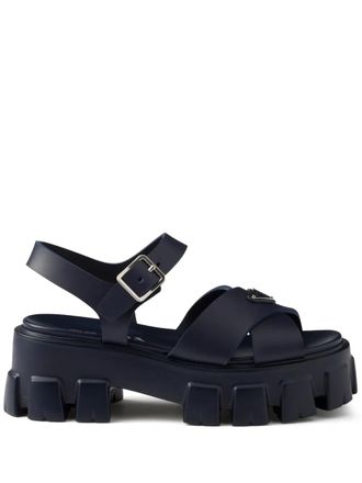 Prada 55 mm Monolith sandalen - Blauw