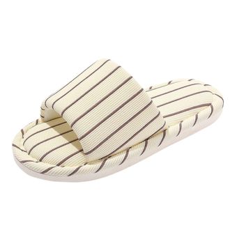 Generic cfpqv Womens Summer Linen Slippers Non-Slip Slippers Slides Peep Toe Slippers Felt Slippers Cotton Slippers Comfortable Summer Shoes Mules Felt Slippe