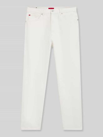 HUGO BOSS Relaxed Fit Jeans aus reiner Baumwolle in Offwhite, Gr&ouml;&szlig;e 31/32