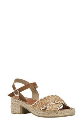 Andr&eacute; Assous Calista Espadrille Ankle Strap Platform Sandal in Cuero at Nordstrom, Size 11