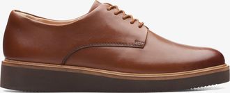 Clarks Glickly Derby Donkerbruine Leren Schoenen