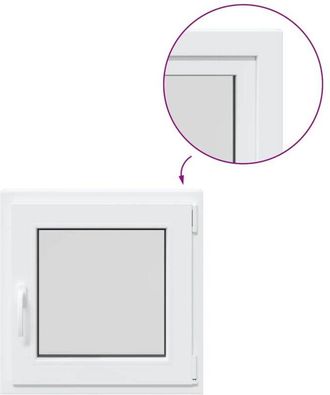 vidaXL Ventana De S&oacute;tano risor 50x50 Cm Oscilobatiente Din Derecha Blanca Vidaxl