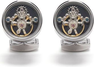 Tateossian Skull Tourbillon cufflinks - men - Metal - One Size - Silver