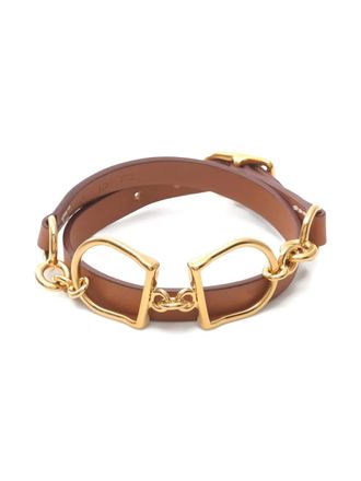 Hermès Bracciale Etrier Double Tour 2017 - Marrone