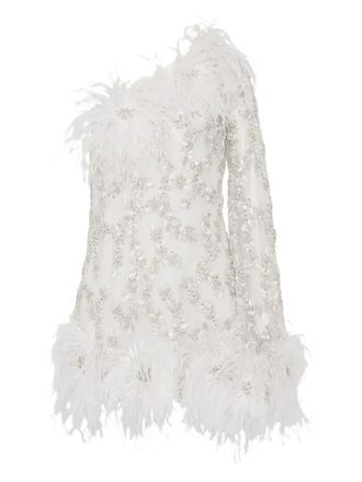 Rachel Gilbert Alby mini dress - women - Nylon - 2 - Neutrals