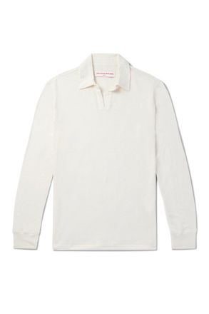 Orlebar Brown Felix Linen-Blend Jersey Polo Shirt