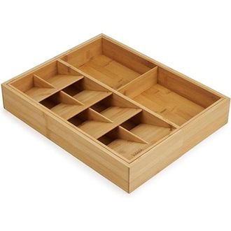 Joseph Joseph DrawerStore Organizzatore di Cassetti Espandibile Porta Posate, Utensili e Accessori Cucina, Vassoio Salvaspazio, Bamb&ugrave; - Joseph Joseph