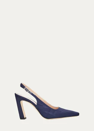 Stuart Weitzman 85mm Stassi Moire Slingback Pumps