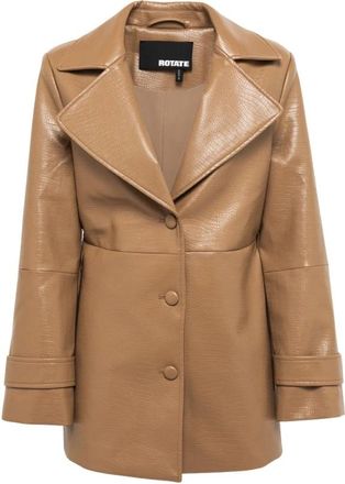 Rotate Leren jas - Dames - Blazers - Beige - S - Jassen