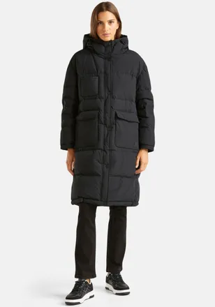 Benetton Steppmantel, Damen, Gr. M (38), schwarz, Web, Obermaterial: 100% Polyester. Futter: 100% Polyester. Wattierung: 80% Daunen, 20% Federn, UNITED COLORS 