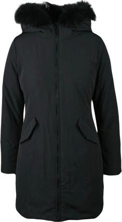 Bomboogie Giaccone Sfiancato Parka - Dames - Mantels - Zwart - Maat: S Katoen