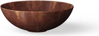 Looox Ceramic raw waskom - 40cm - rond - rust