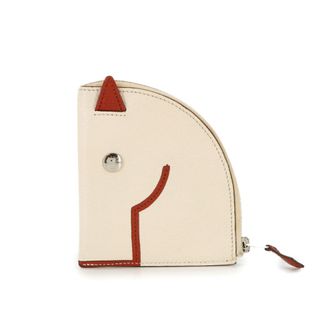 Herm&egrave;s White Chevre Leather Coin Purse/Coin Case (Pre-Owned)