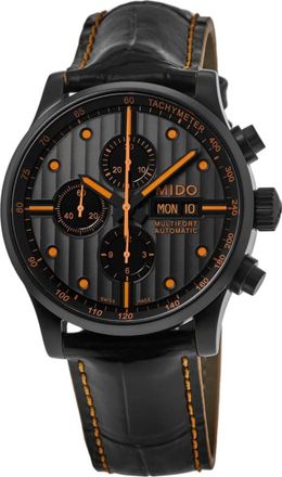 Mido Multifort Special Edition Chronograph Black Dial Leather Strap Mens Watch M005.614.36.051.22