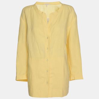 Eileen Fisher Yellow Organic Linen Shirt