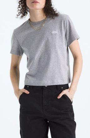 The North Face Essential Cutie T-Shirt in Tnf Pale Grey Heather at Nordstrom, Size Xx-Large