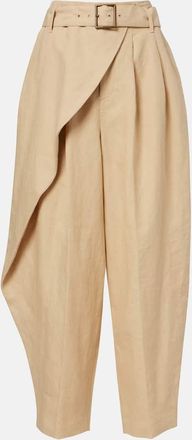 Polo Ralph Lauren Belted linen barrel-leg pants