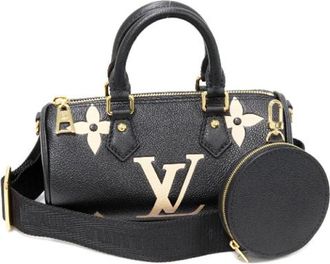 Louis Vuitton Tweedehands Canvas Louis Vuitton tassen - Dames - Vintage Handtas - Zwart - ONE Size - Leer - Vintage