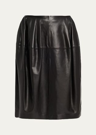 Toteme Short Sculptural Leather Skirt