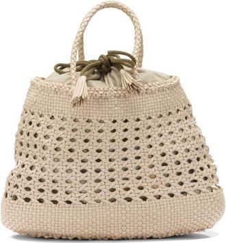 Dragon Diffusion Nantucket Big - Dames - Schoudertassen - Beige - ONE Size - Leer - Tassen