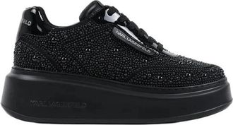 Karl Lagerfeld Anakapri Sneakers - Dames - Sneakers - Zwart - 39 EU - Leer - Schoenen