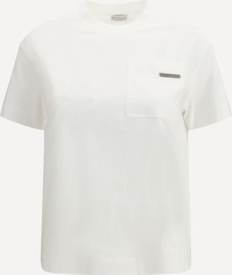 Brunello Cucinelli T-shirt in cotone Woman L